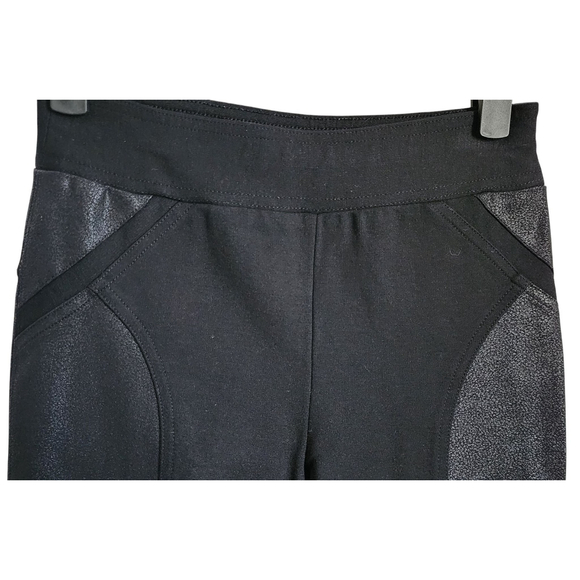 INC International Concepts Black Stretch Knit Pants Insets Women's 0 - Picture 5 of 8